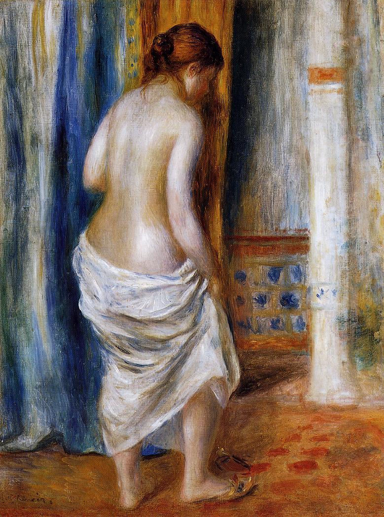 The Bathrobe - Pierre-Auguste Renoir painting on canvas